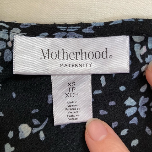 MATERNITY Blue Flower Print Blouse - Picture 6 of 6